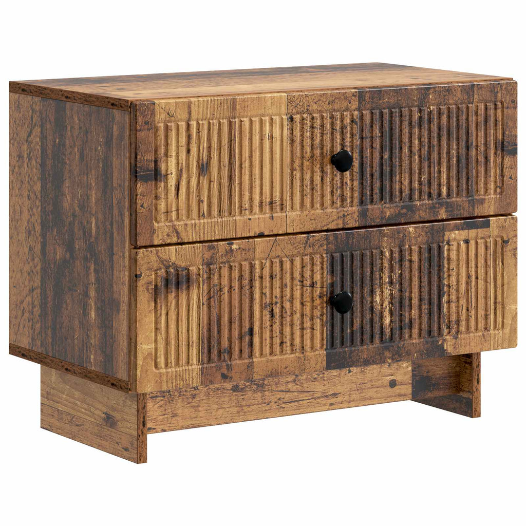 vidaXL Szafka Nocna z szufladą Stare drewno 62 x 34,5 x 47,5 cm
