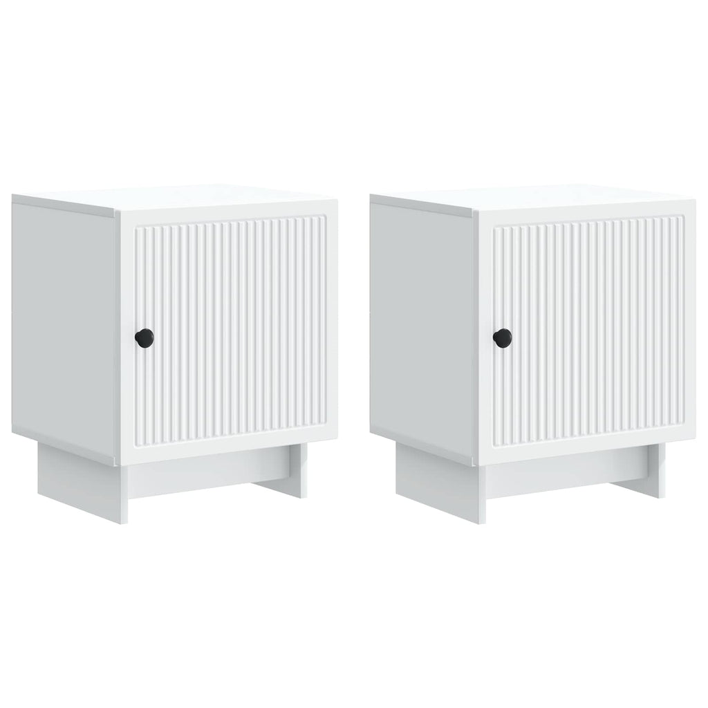 vidaXL Szafka Nocna 2 pcs Biały 43 x 34,5 x 50 cm Drewno inżynieryjne