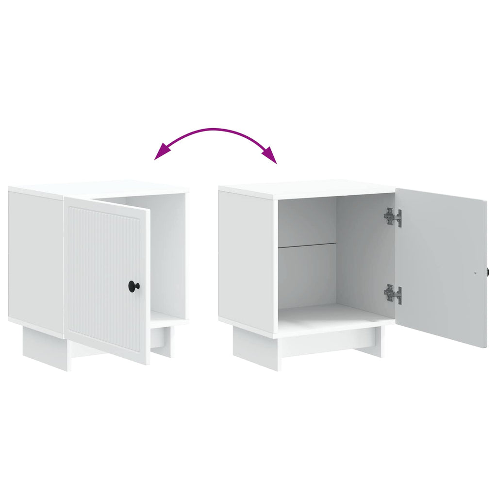 vidaXL Szafka Nocna 2 pcs Biały 43 x 34,5 x 50 cm Drewno inżynieryjne