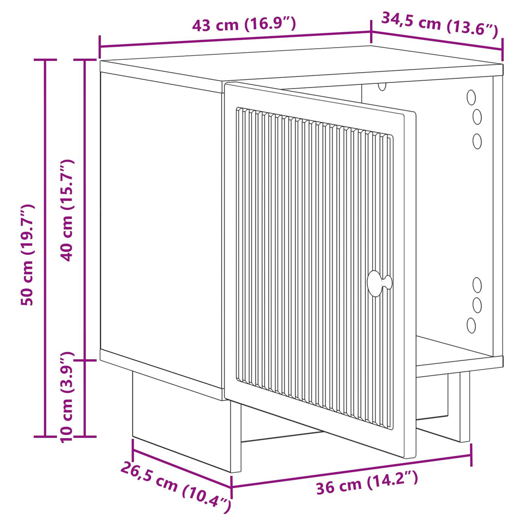 vidaXL Szafka Nocna 2 pcs Biały 43 x 34,5 x 50 cm Drewno inżynieryjne