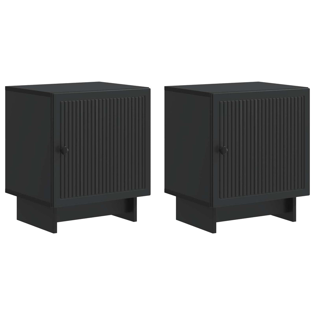 vidaXL Szafka Nocna 2 pcs Czarny 43 x 34,5 x 50 cm Drewno inżynieryjne