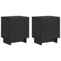 vidaXL Szafka Nocna 2 pcs Czarny 43 x 34,5 x 50 cm Drewno inżynieryjne