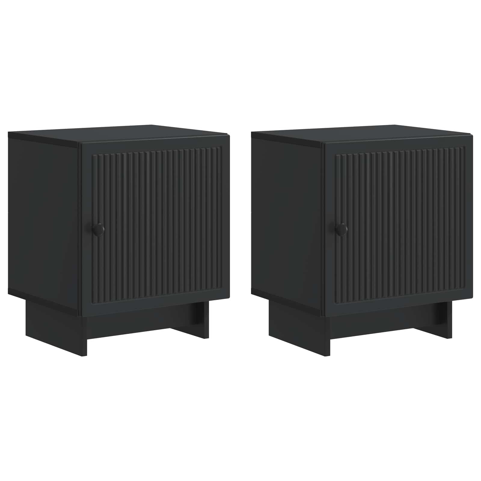vidaXL Szafka Nocna 2 pcs Czarny 43 x 34,5 x 50 cm Drewno inżynieryjne