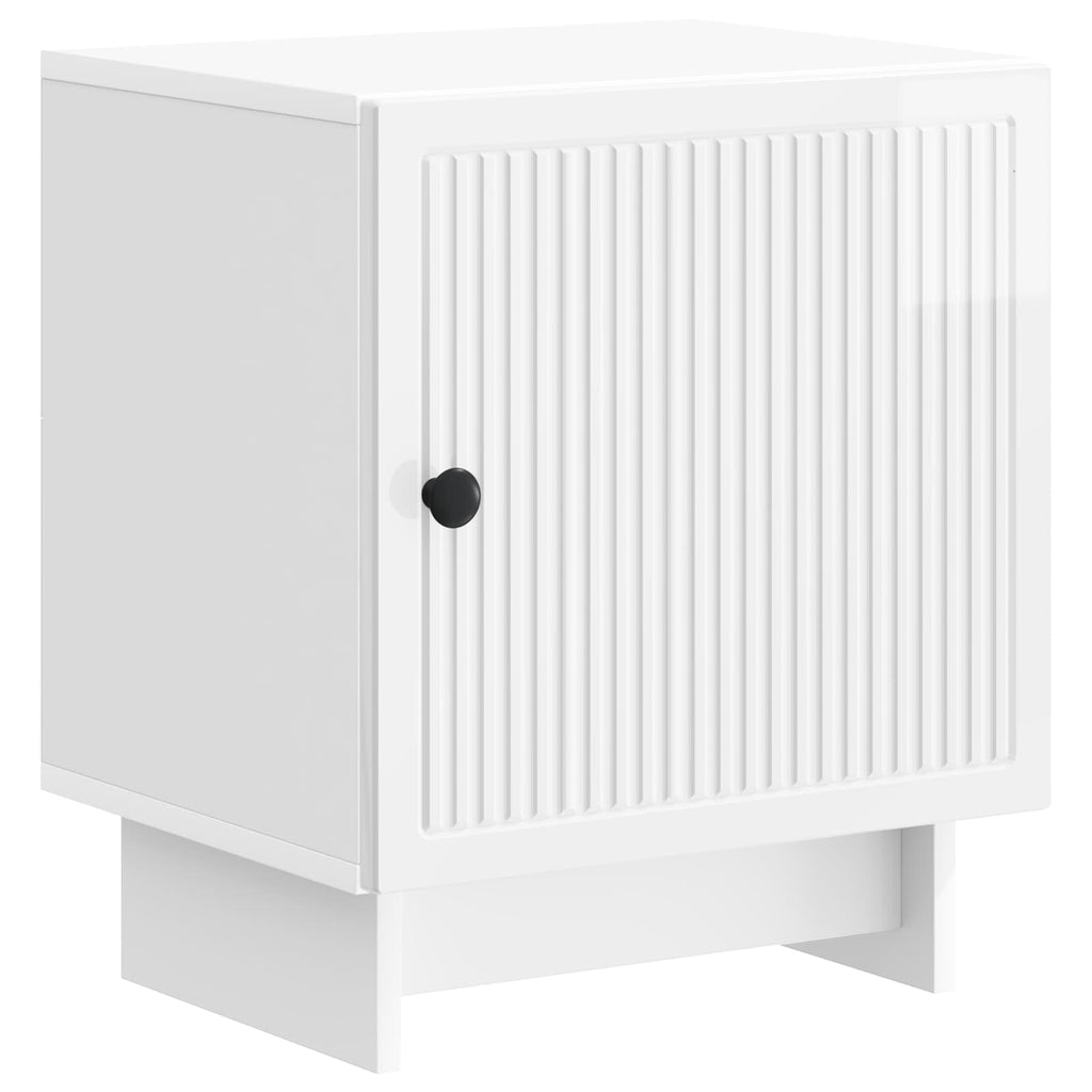 vidaXL Szafka Nocna 2 pcs Biały wysoki połysk 43 x 34,5 x 50 cm