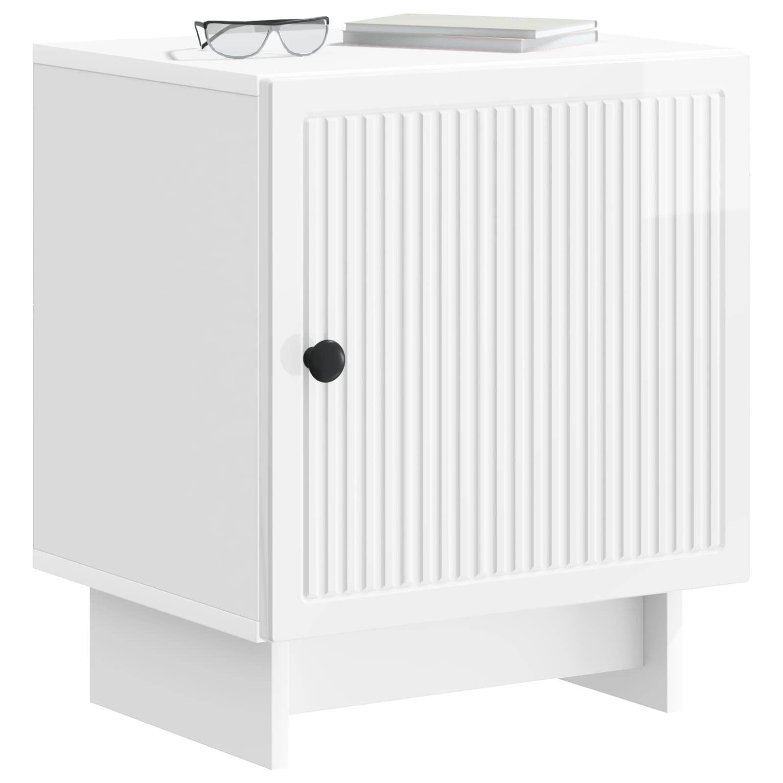 vidaXL Szafka Nocna 2 pcs Biały wysoki połysk 43 x 34,5 x 50 cm