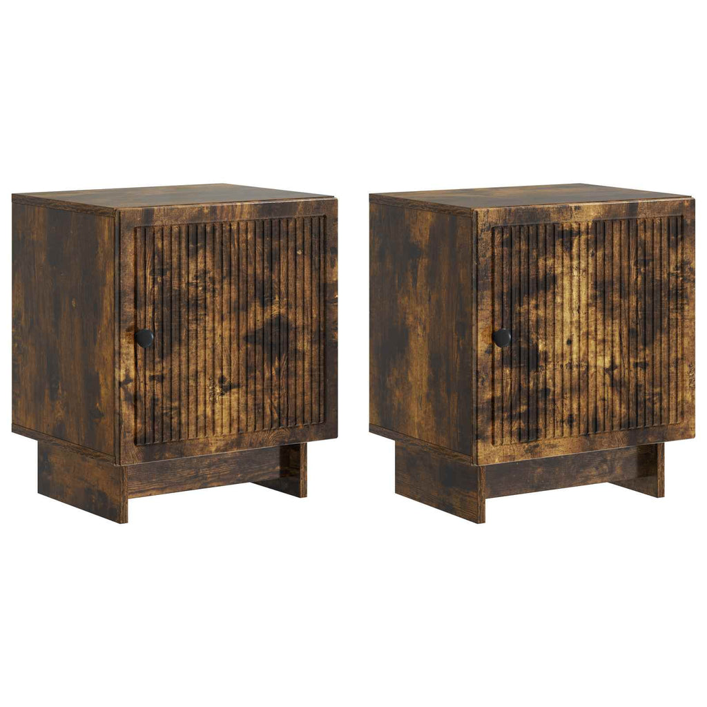 vidaXL Szafka Nocna 2 pcs Dąb wędzony 43 x 34,5 x 50 cm