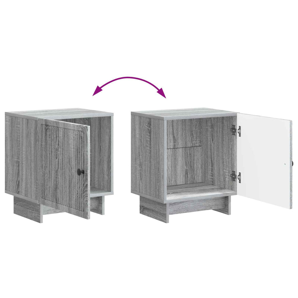 vidaXL Szafka Nocna 2 pcs Szary Sonoma 43 x 34,5 x 50 cm