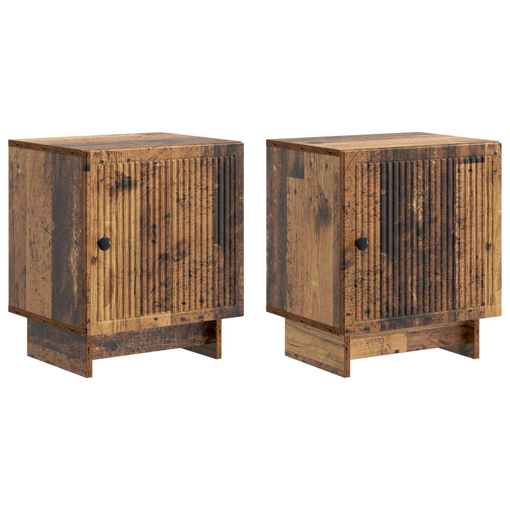vidaXL Szafka Nocna 2 pcs Stare drewno 43 x 34,5 x 50 cm