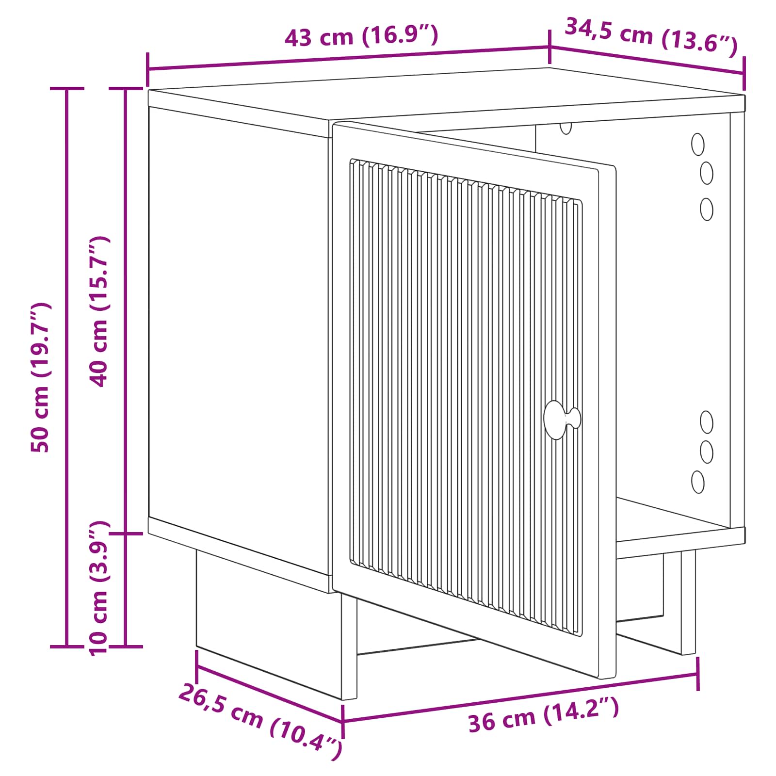 vidaXL Szafka Nocna Dąb artisan 43 x 34,5 x 50 cm Drewno inżynieryjne