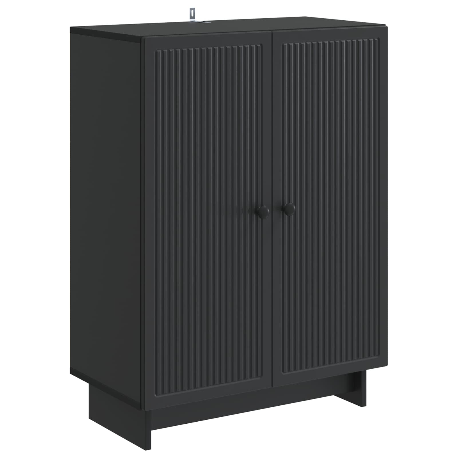 vidaXL Bufet Czarny 66 x 34,5 x 90 cm Drewno inżynieryjne