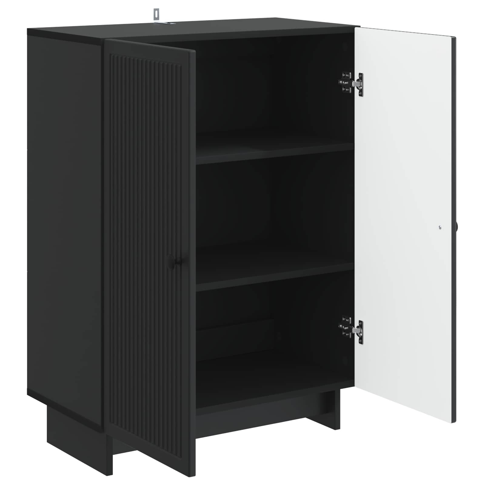 vidaXL Bufet Czarny 66 x 34,5 x 90 cm Drewno inżynieryjne