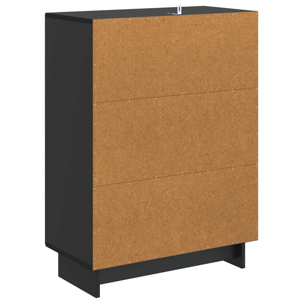 vidaXL Bufet Czarny 66 x 34,5 x 90 cm Drewno inżynieryjne
