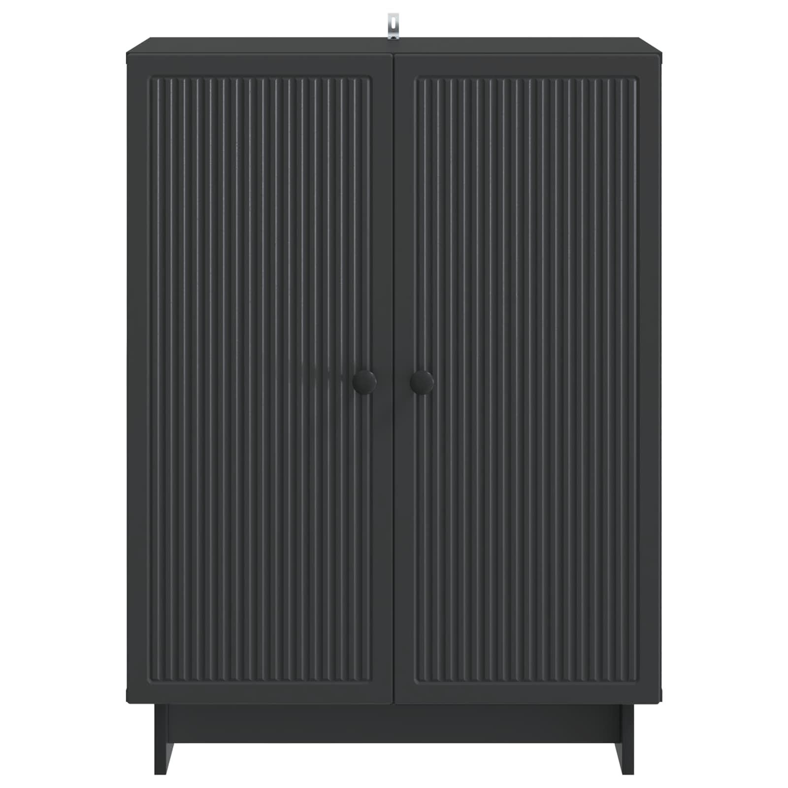 vidaXL Bufet Czarny 66 x 34,5 x 90 cm Drewno inżynieryjne