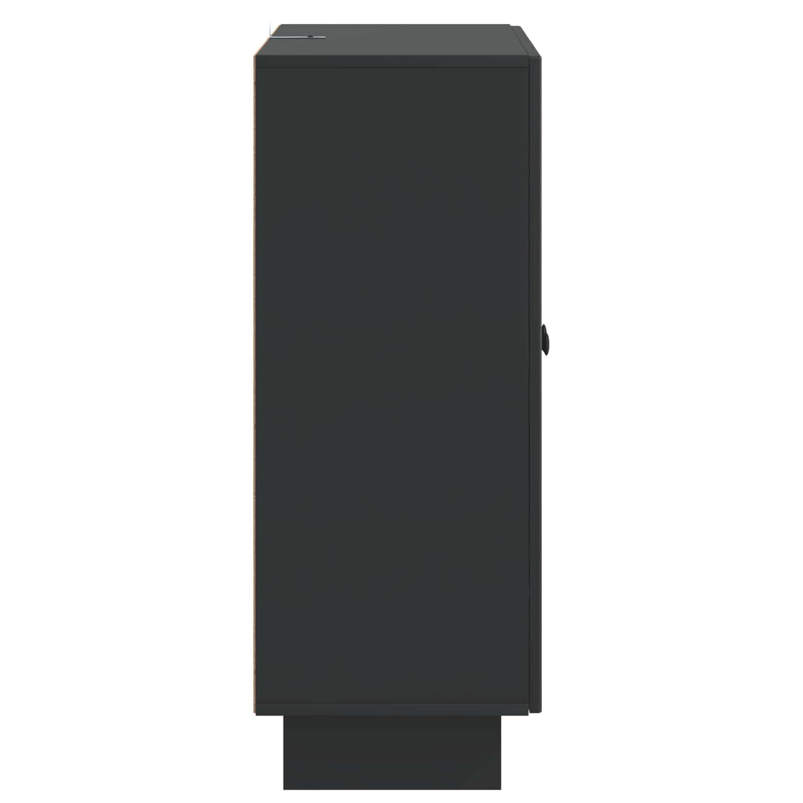 vidaXL Bufet Czarny 66 x 34,5 x 90 cm Drewno inżynieryjne