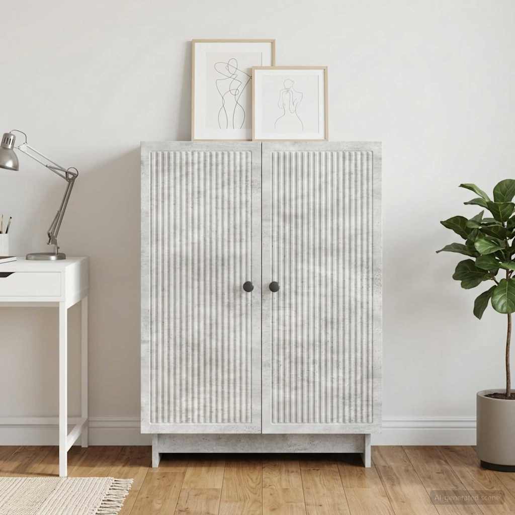 vidaXL Bufet Betonowy szary 66 x 34,5 x 90 cm Drewno inżynieryjne