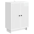 vidaXL Bufet Biały wysoki połysk 66 x 34,5 x 90 cm Drewno inżynieryjne