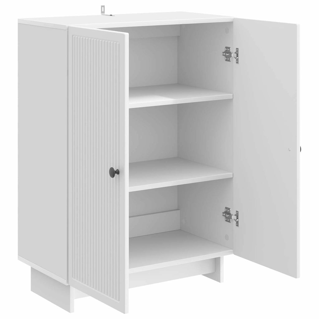 vidaXL Bufet Biały wysoki połysk 66 x 34,5 x 90 cm Drewno inżynieryjne