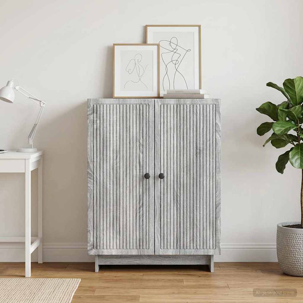 vidaXL Bufet Szary Sonoma 66 x 34,5 x 90 cm Drewno inżynieryjne