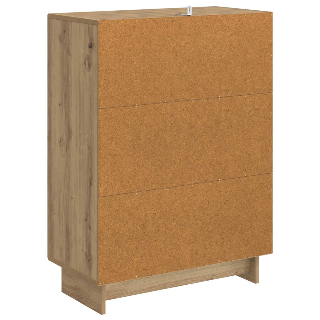 vidaXL Bufet Dąb artisan 66 x 34,5 x 90 cm Drewno inżynieryjne