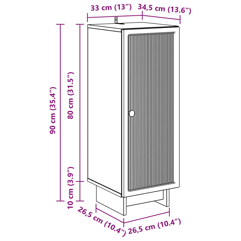 vidaXL Bufet Betonowy szary 33 x 34,5 x 90 cm Drewno inżynieryjne