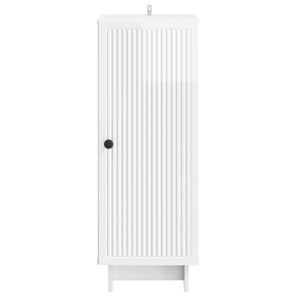 vidaXL Bufet Biały wysoki połysk 33 x 34,5 x 90 cm Drewno inżynieryjne