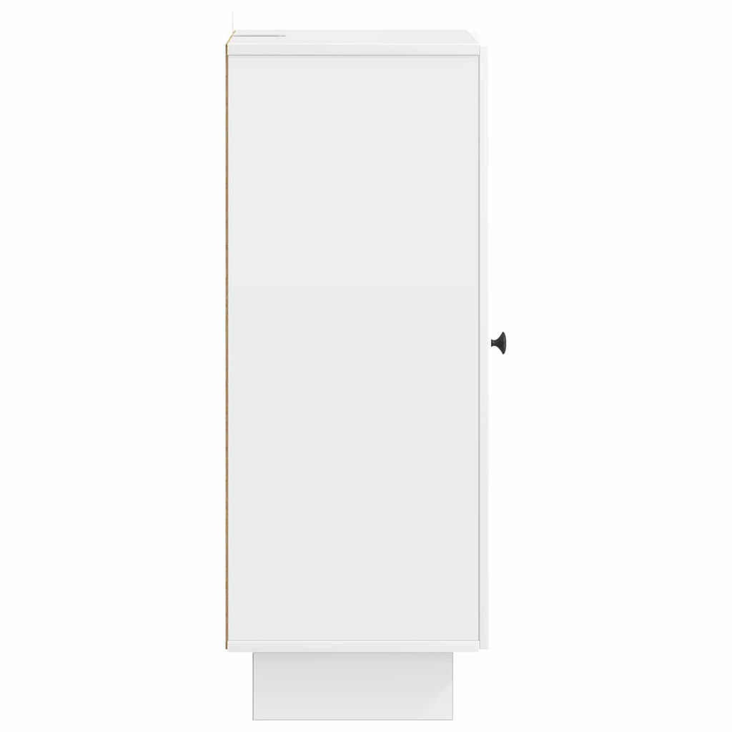 vidaXL Bufet Biały wysoki połysk 33 x 34,5 x 90 cm Drewno inżynieryjne
