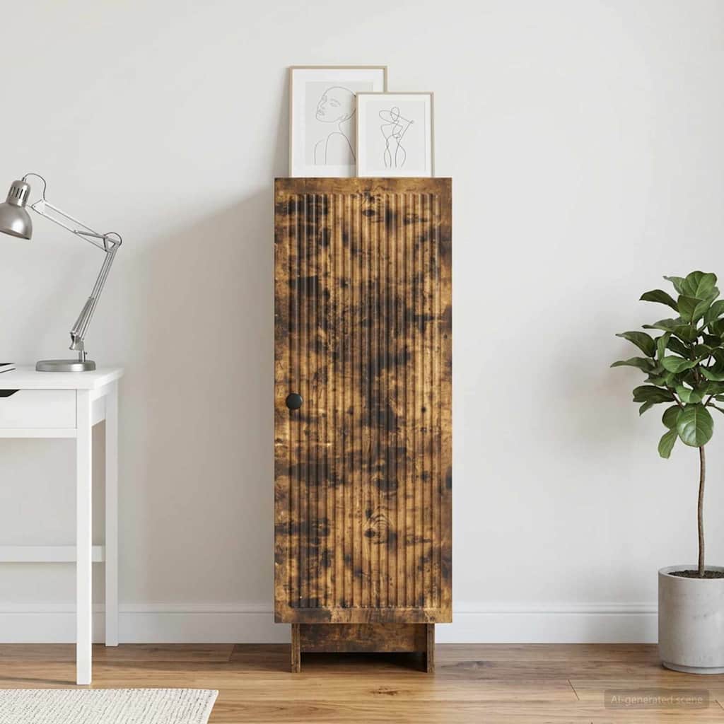 vidaXL Bufet Dąb wędzony 33 x 34,5 x 90 cm Drewno inżynieryjne