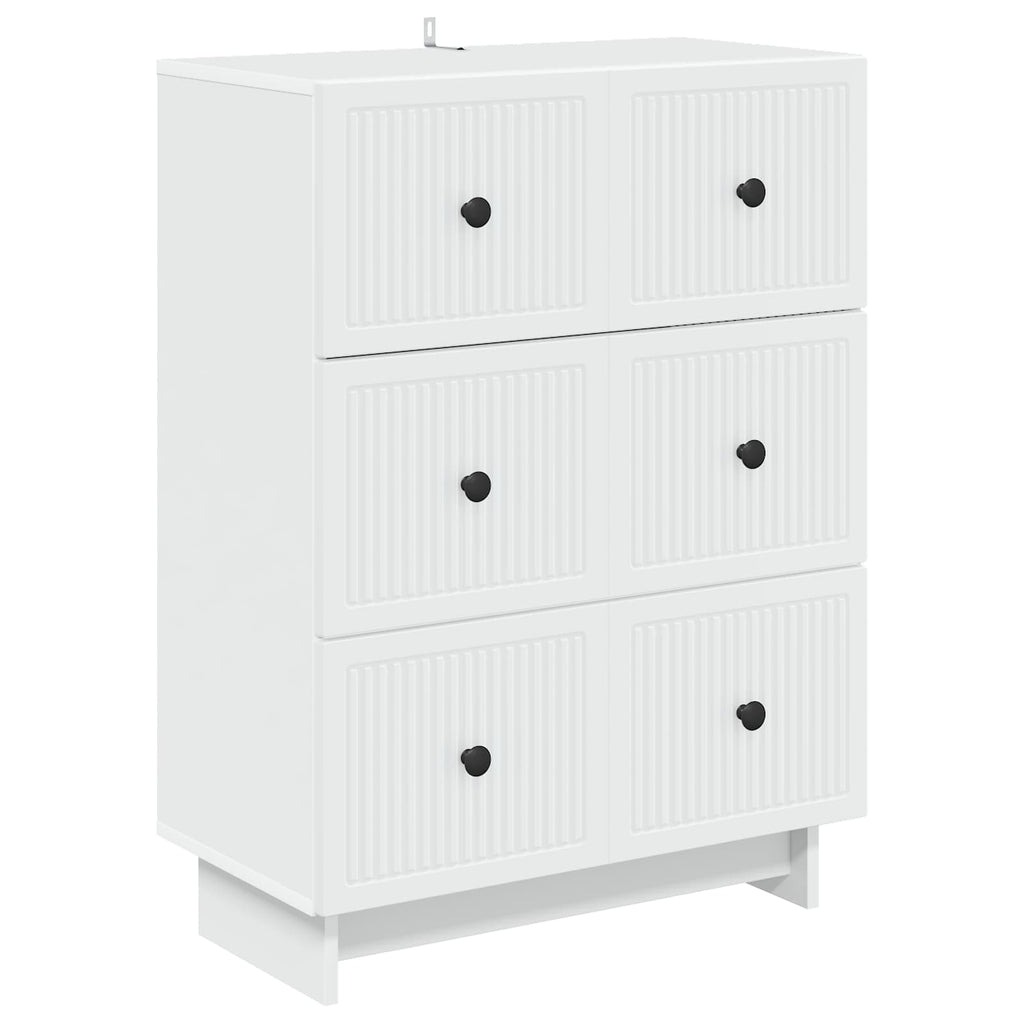 vidaXL Szafka z Szufladami Biały 66 x 34,5 x 90 cm Drewno inżynieryjne