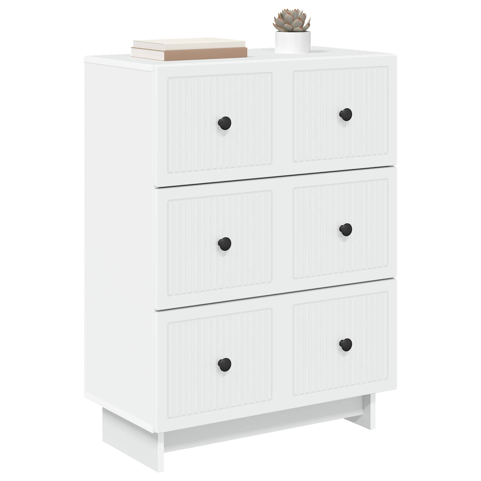 vidaXL Szafka z Szufladami Biały 66 x 34,5 x 90 cm Drewno inżynieryjne