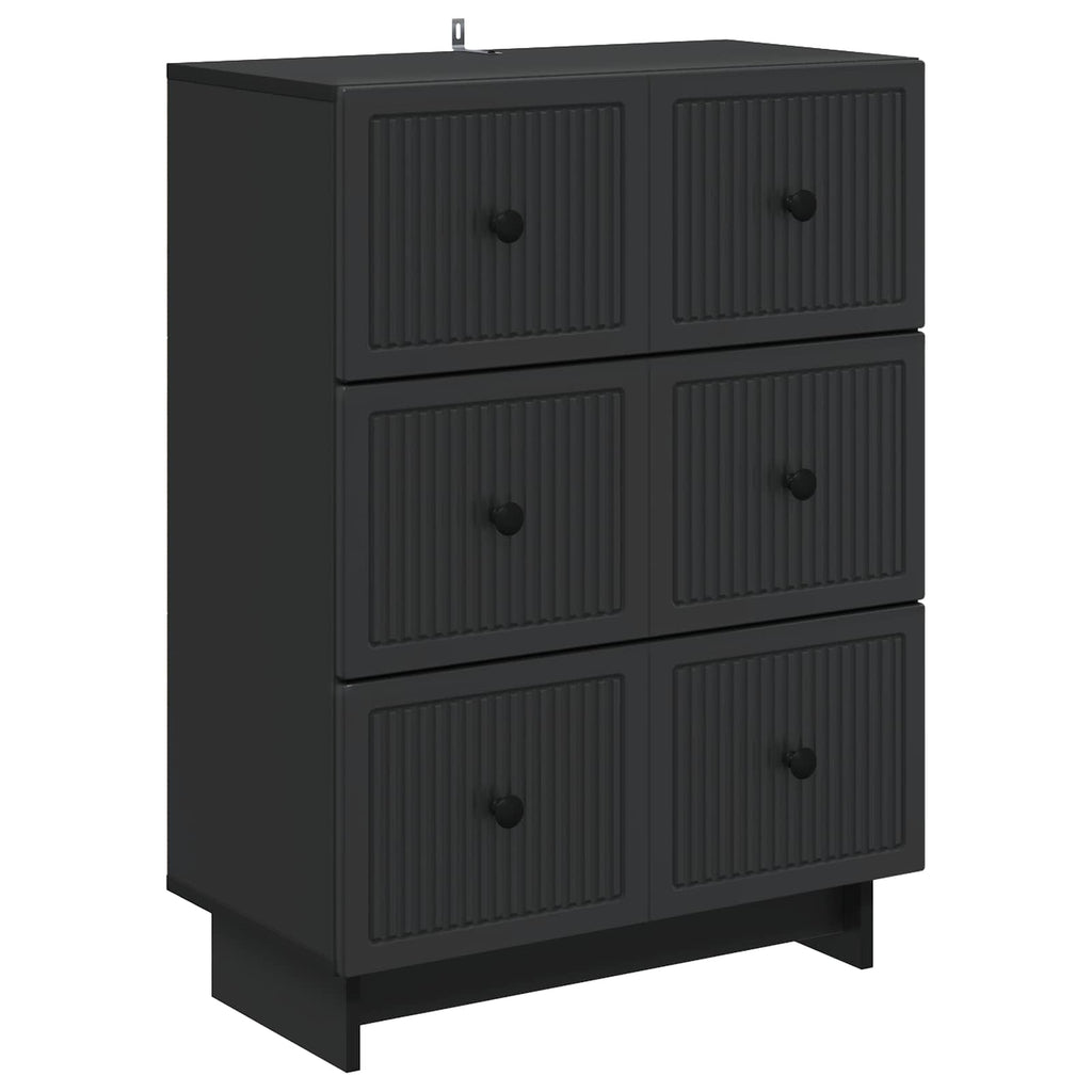 vidaXL Szafka z Szufladami Czarny 66 x 34,5 x 90 cm