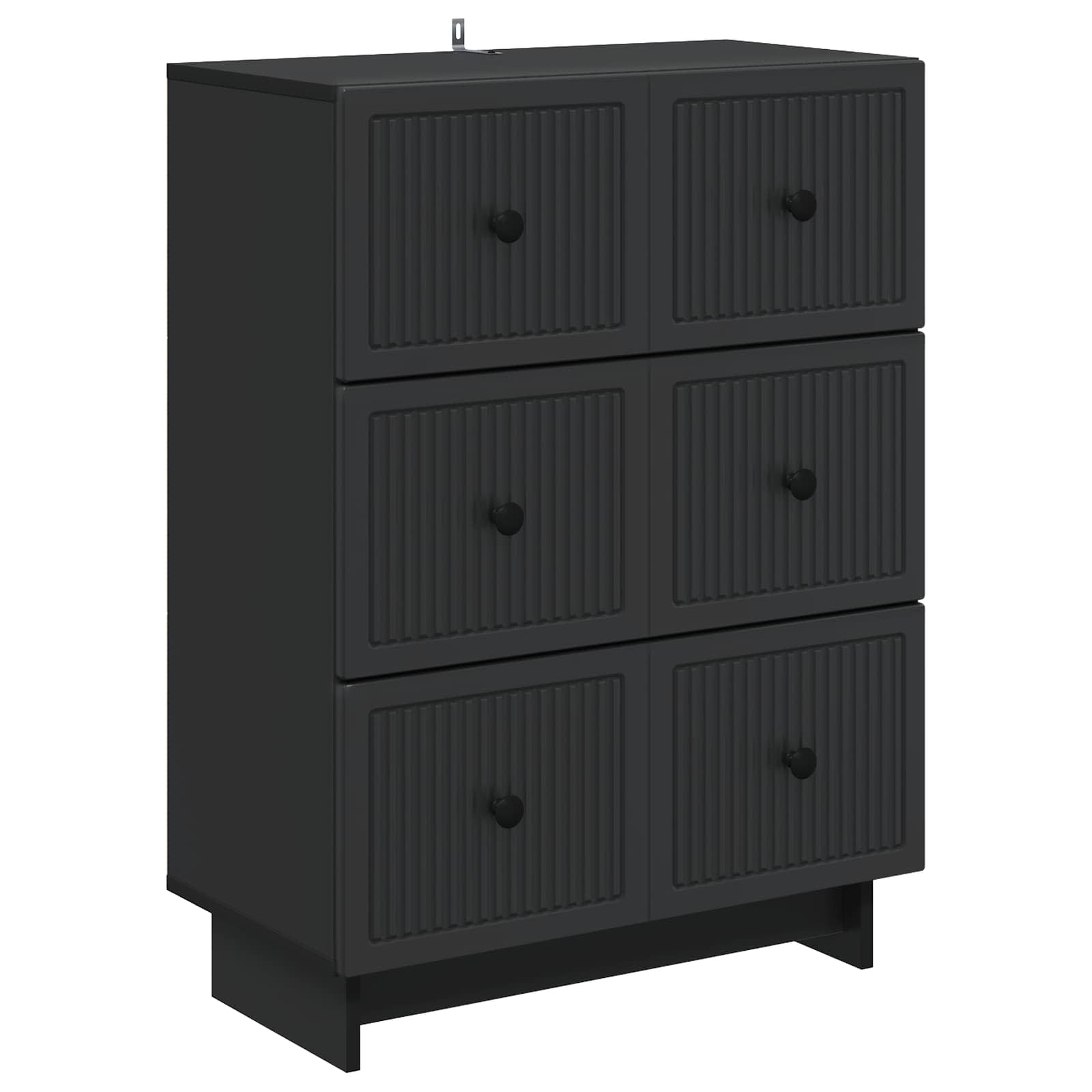 vidaXL Szafka z Szufladami Czarny 66 x 34,5 x 90 cm