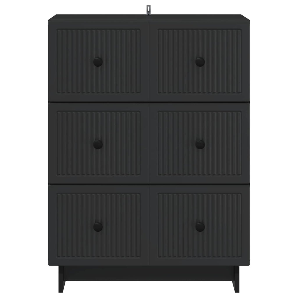 vidaXL Szafka z Szufladami Czarny 66 x 34,5 x 90 cm