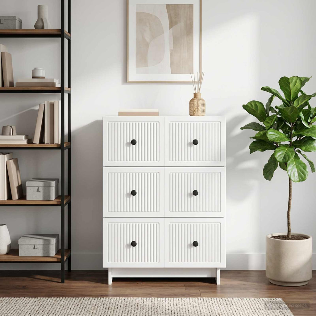 vidaXL Szafka z Szufladami Biały wysoki połysk 66 x 34,5 x 90 cm