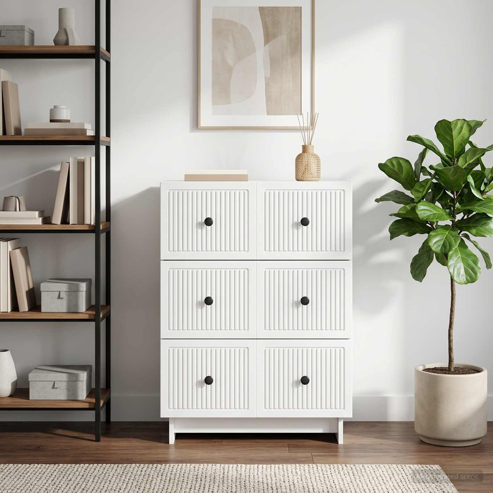 vidaXL Szafka z Szufladami Biały wysoki połysk 66 x 34,5 x 90 cm