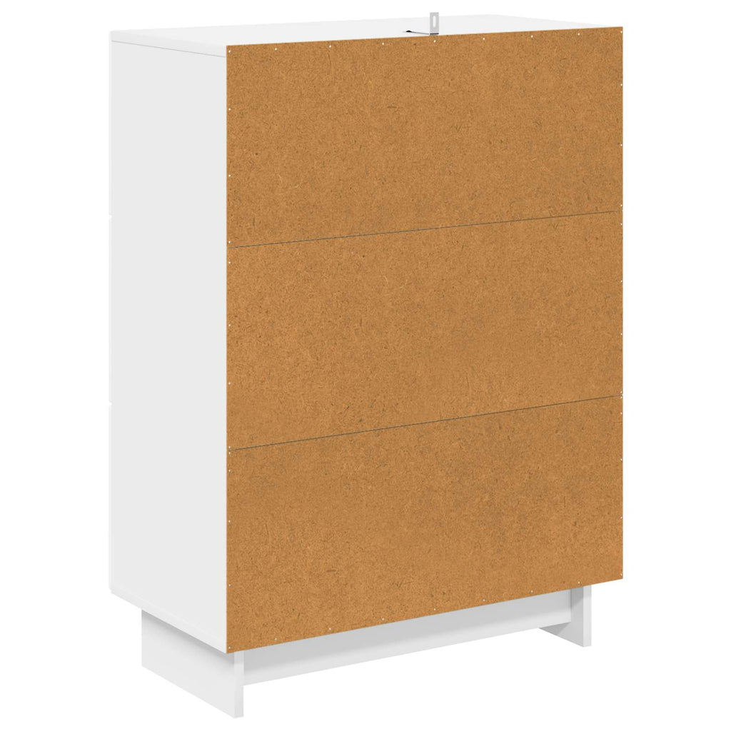 vidaXL Szafka z Szufladami Biały wysoki połysk 66 x 34,5 x 90 cm