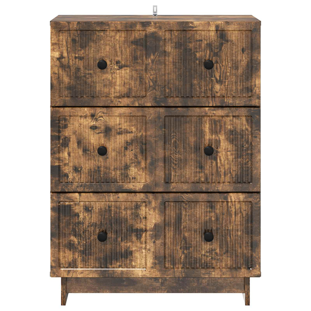 vidaXL Szafka z Szufladami Dąb wędzony 66 x 34,5 x 90 cm