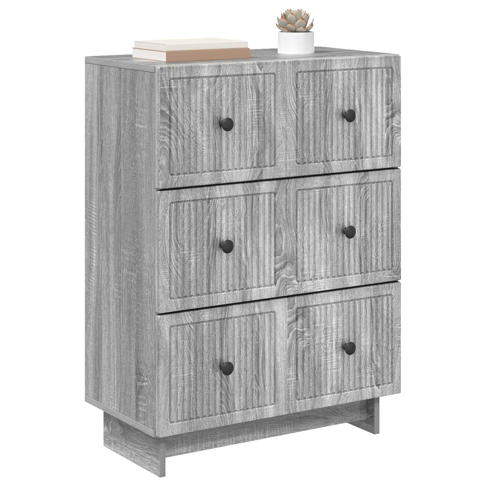 vidaXL Szafka z Szufladami Szary Sonoma 66 x 34,5 x 90 cm