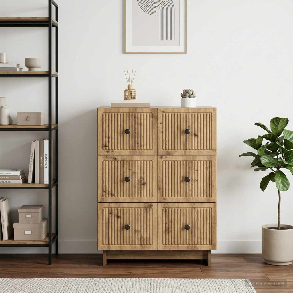 vidaXL Szafka z Szufladami 66 x 34,5 x 90 cm Drewno inżynieryjne