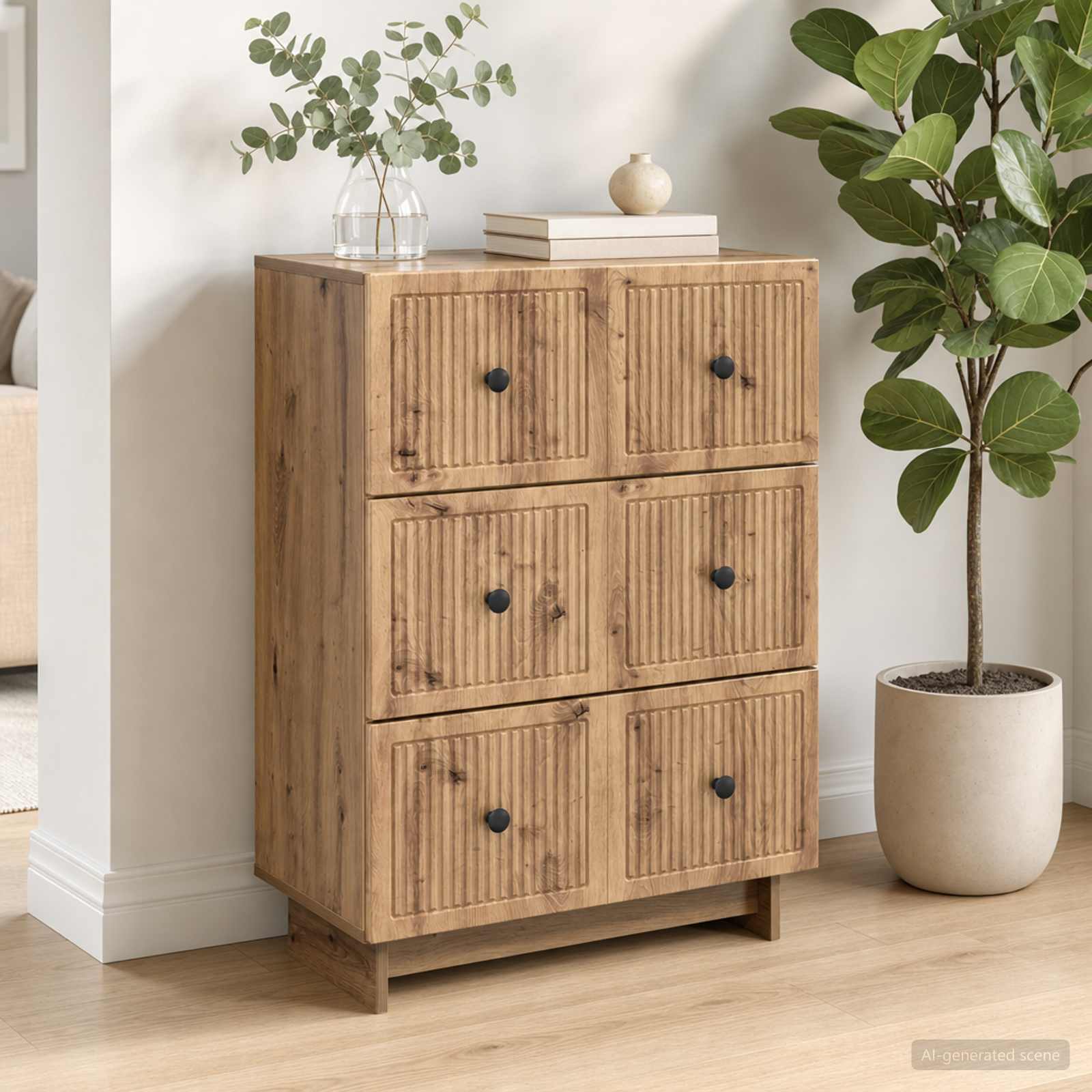 vidaXL Szafka z Szufladami 66 x 34,5 x 90 cm Drewno inżynieryjne