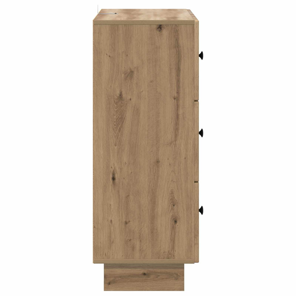 vidaXL Szafka z Szufladami Dąb artisan 66 x 34,5 x 90 cm