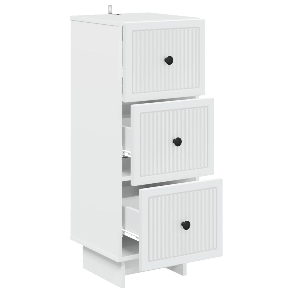 vidaXL Szafka z Szufladami Biały 33 x 34,5 x 90 cm Drewno inżynieryjne