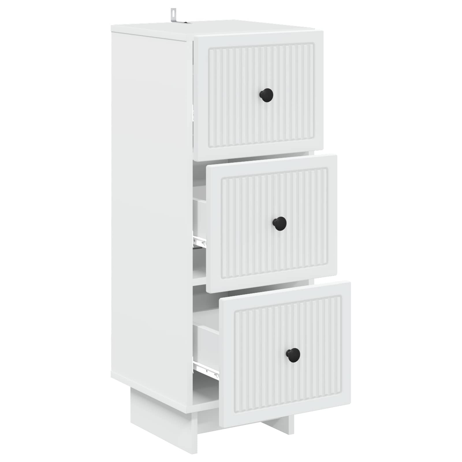 vidaXL Szafka z Szufladami Biały 33 x 34,5 x 90 cm Drewno inżynieryjne