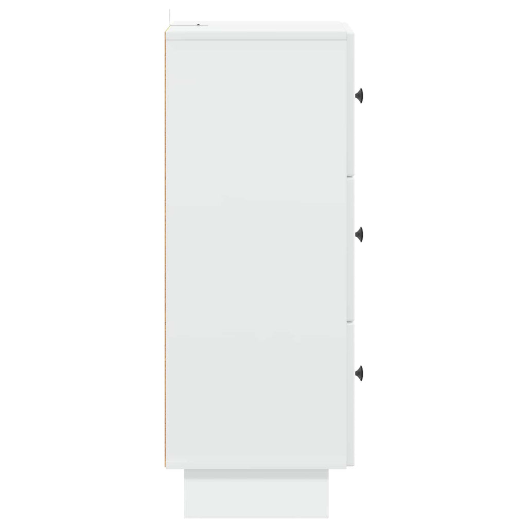 vidaXL Szafka z Szufladami Biały 33 x 34,5 x 90 cm Drewno inżynieryjne