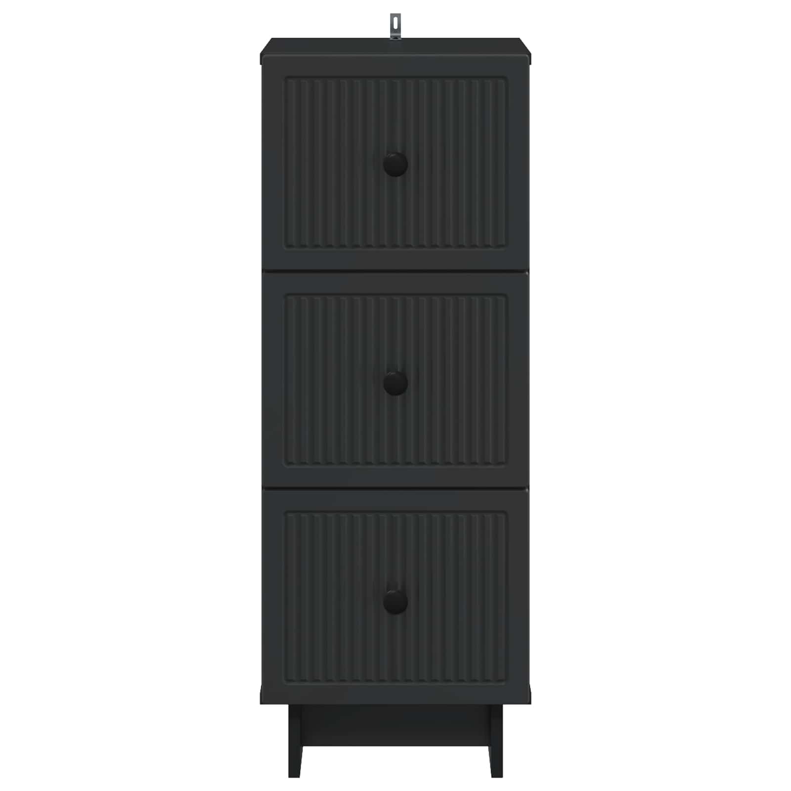 vidaXL Szafka z Szufladami Czarny 33 x 34,5 x 90 cm