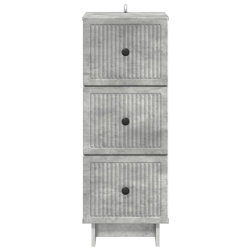 vidaXL Szafka z Szufladami Betonowy szary 33 x 34,5 x 90 cm