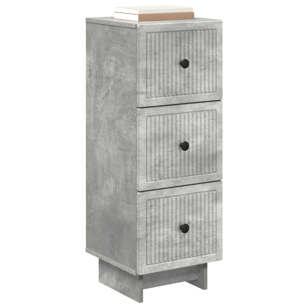vidaXL Szafka z Szufladami Betonowy szary 33 x 34,5 x 90 cm