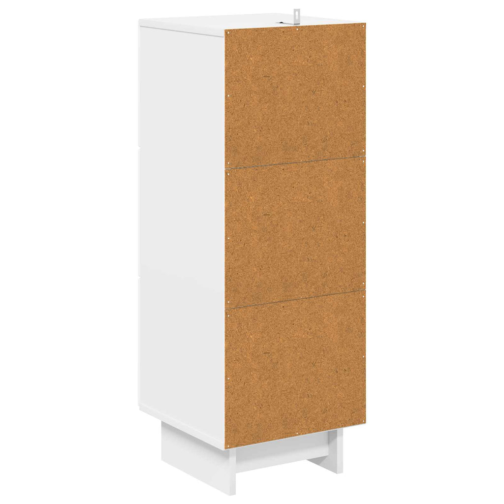vidaXL Szafka z Szufladami Biały wysoki połysk 33 x 34,5 x 90 cm