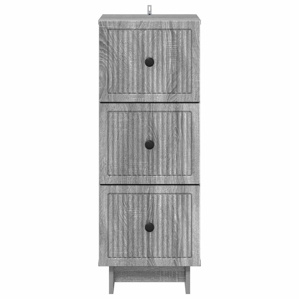 vidaXL Szafka z Szufladami Szary Sonoma 33 x 34,5 x 90 cm