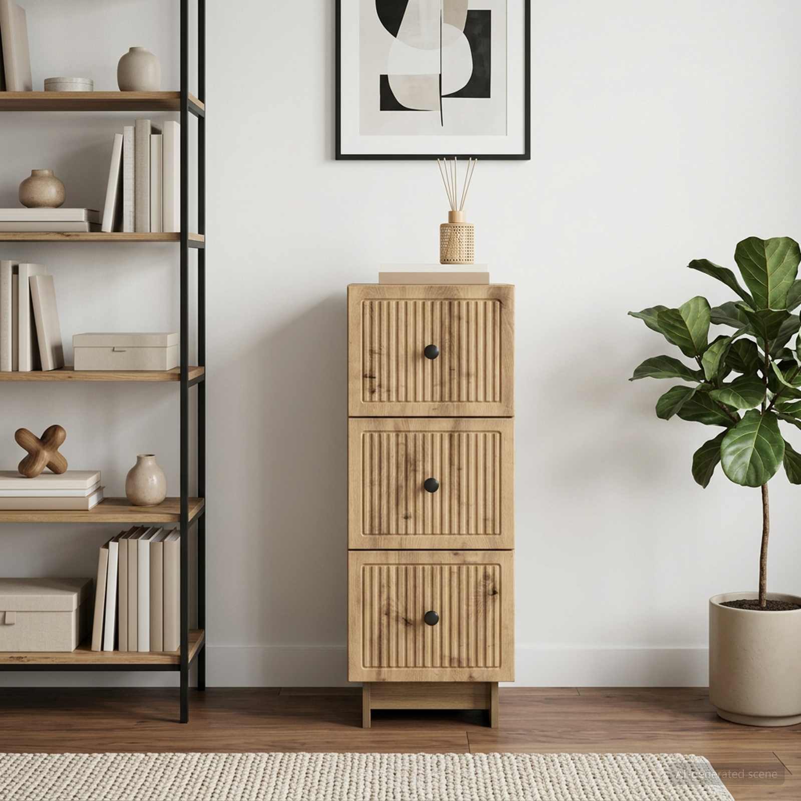 vidaXL Szafka z Szufladami 33 x 34,5 x 90 cm Drewno inżynieryjne
