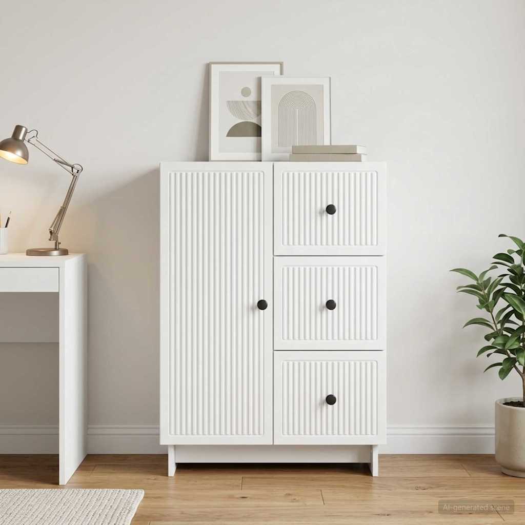 vidaXL Bufet Biały 66 x 34,5 x 90 cm Drewno inżynieryjne